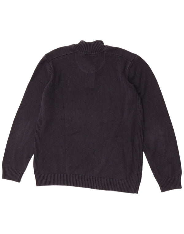 Marks & Spencer Męski sweter zapinany na guziki, duży, granatowy