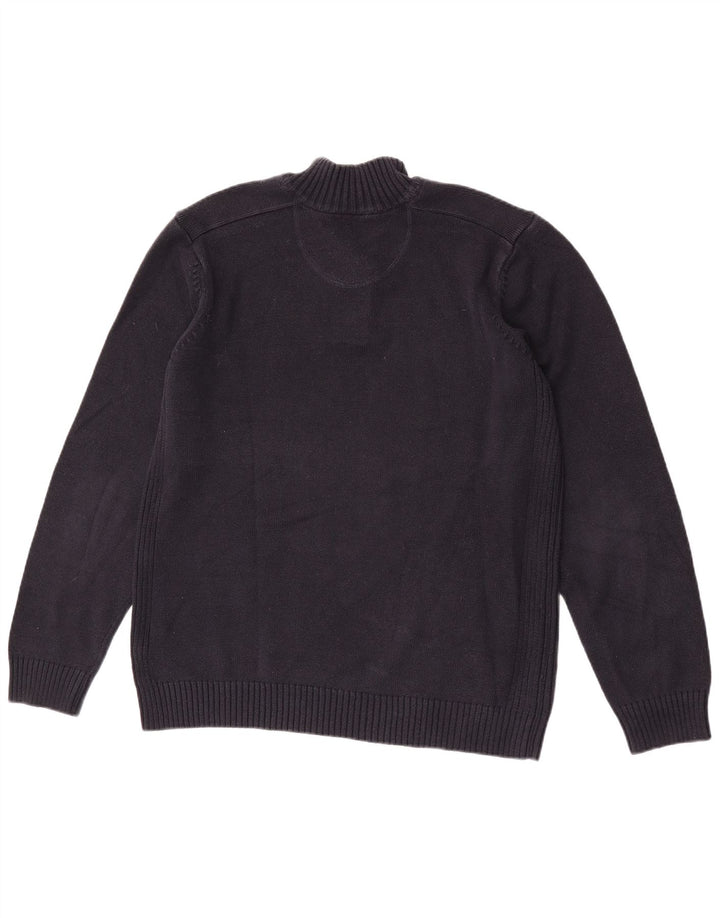 Marks & Spencer Męski sweter zapinany na guziki, duży, granatowy