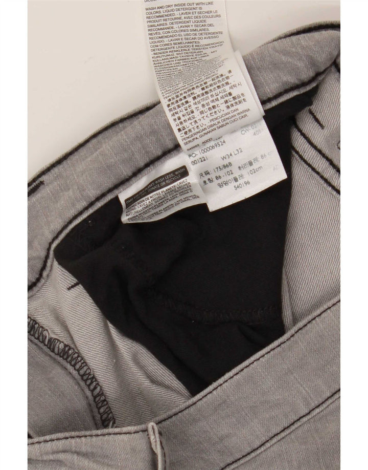 Męskie jeansy Levi's 511 Tapered W34 L32 Szara bawełna