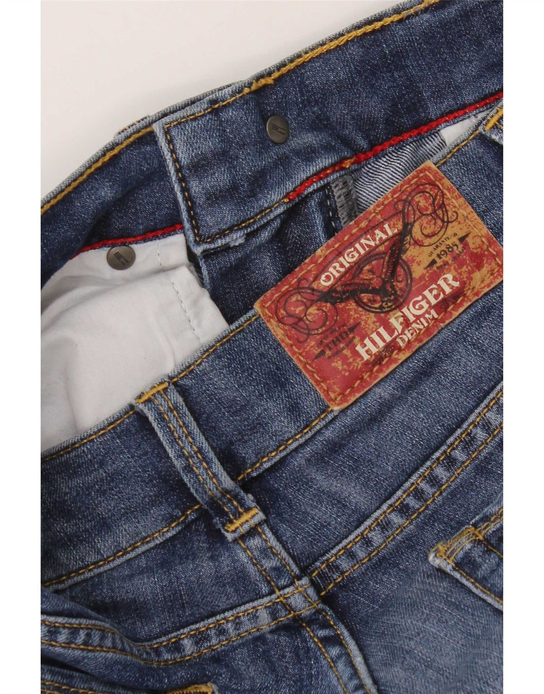 Damskie proste dżinsy Tommy Hilfiger W26 L30 niebieskie