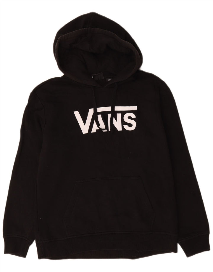 Męski sweter z kapturem Vans z grafiką, średni czarny, bawełniany