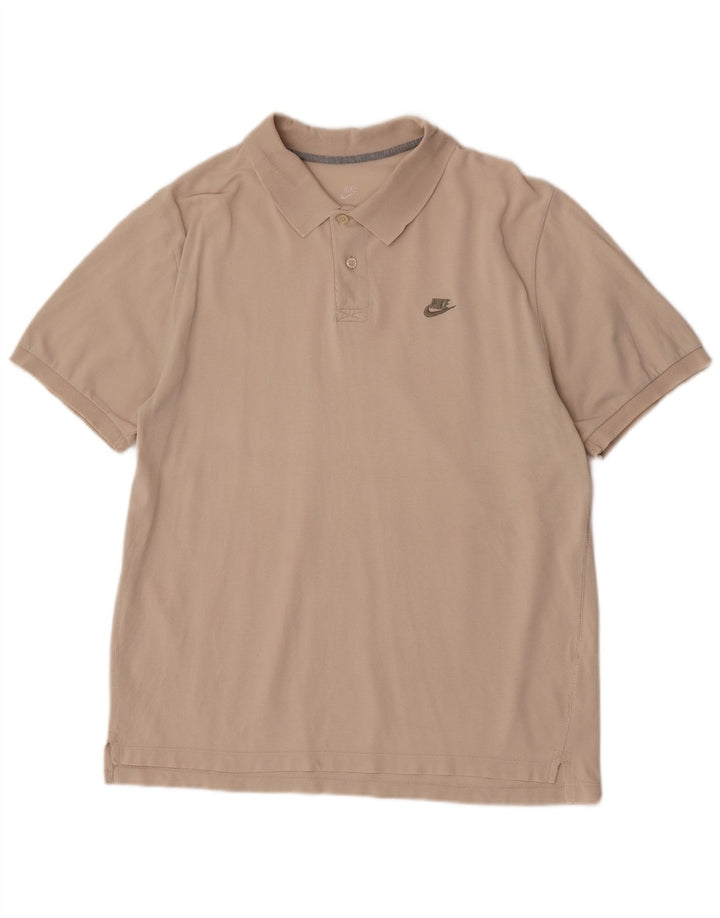 Męska koszulka polo Nike, duża, beżowa