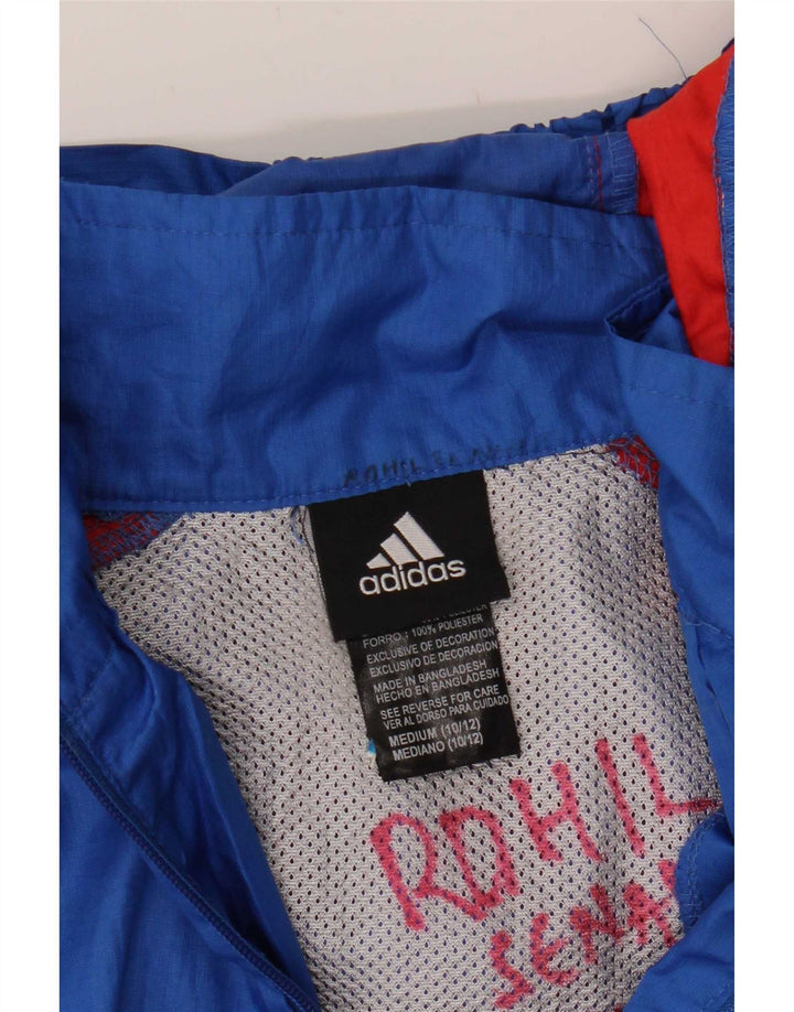 Adidas Chłopięca bluza dresowa z grafiką 10-11 lat, średnia niebieska