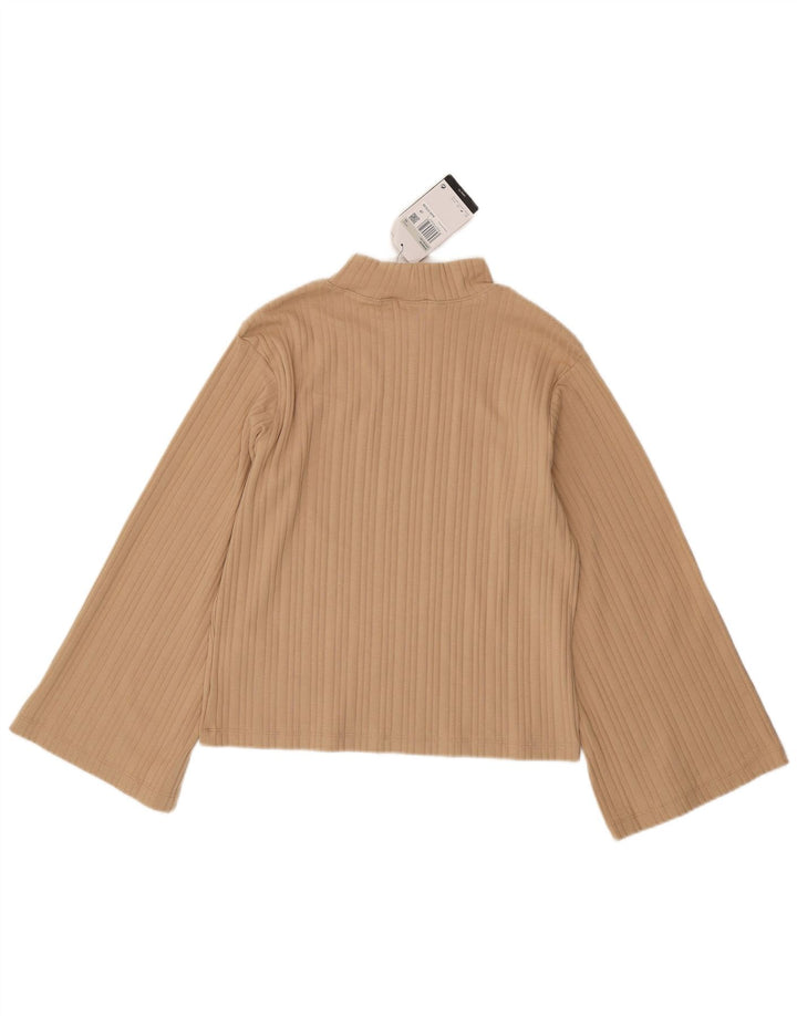 Damska koszulka Nike z długim rękawem, UK 6 XS, beżowa, bawełniana