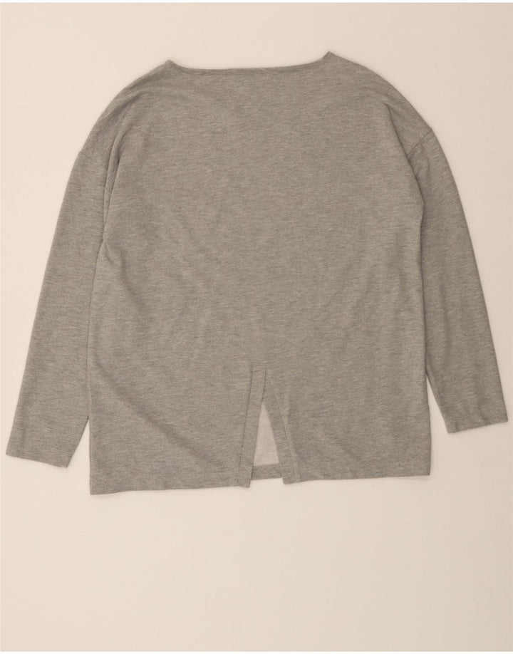JAEGER Womens Top Long Sleeve UK 16 Large Grey Polyester Vintage Jaeger and Second-Hand Jaeger from Messina Hembry 