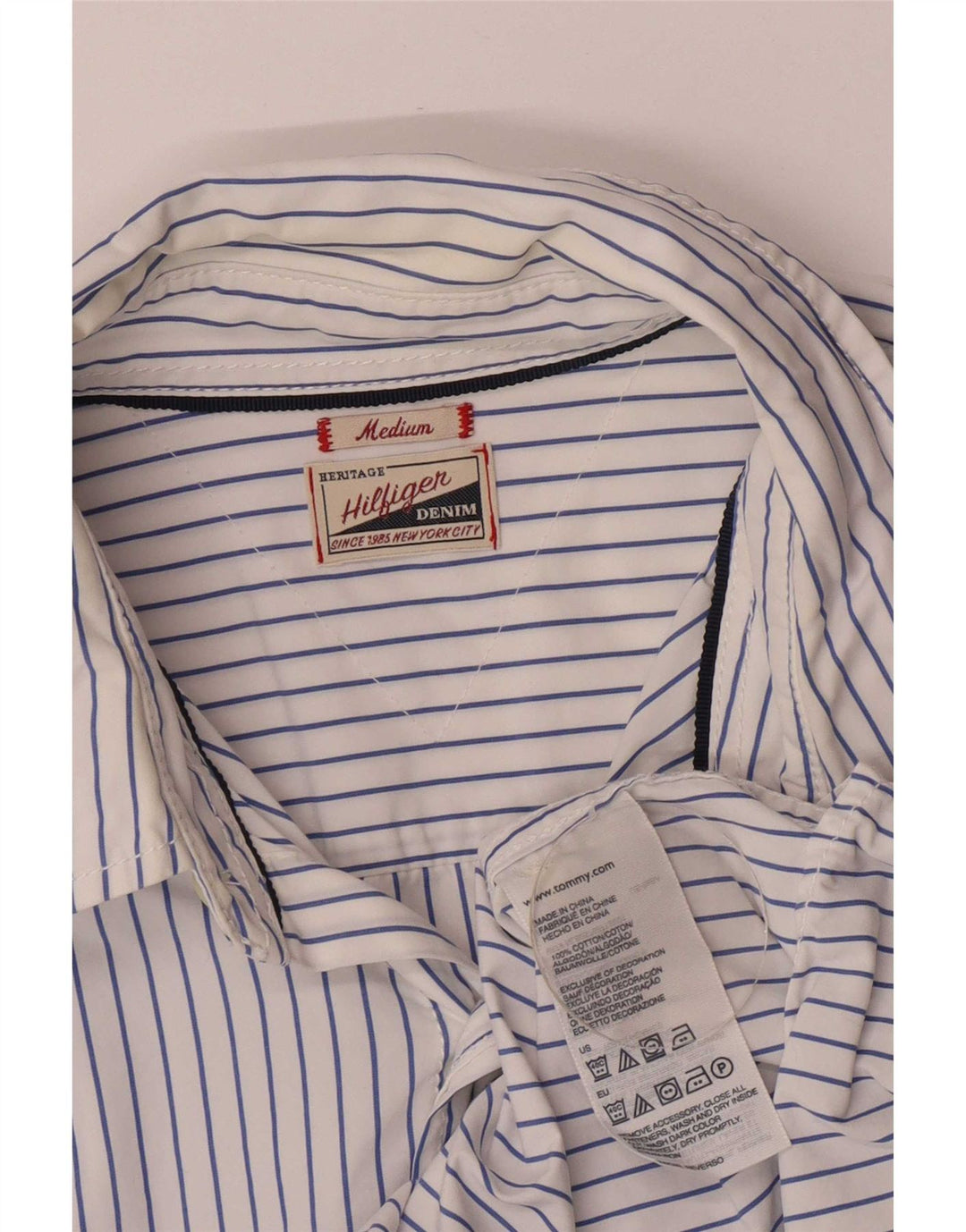 Koszula męska Tommy Hilfiger o regularnym kroju, bawełniana w średnie niebieskie paski