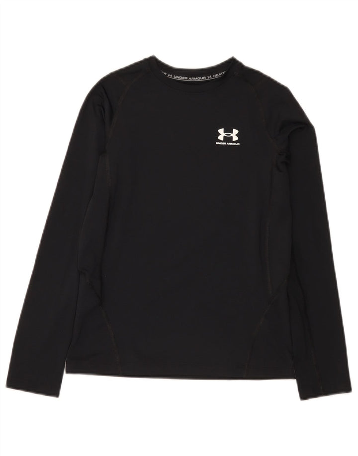 Chłopięcy top Under Armour Heat Gear z długim rękawem, 9-10 lat, średni czarny