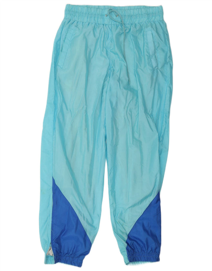 Damskie spodnie dresowe w stylu vintage 2XL Niebieski poliamid z blokami kolorów