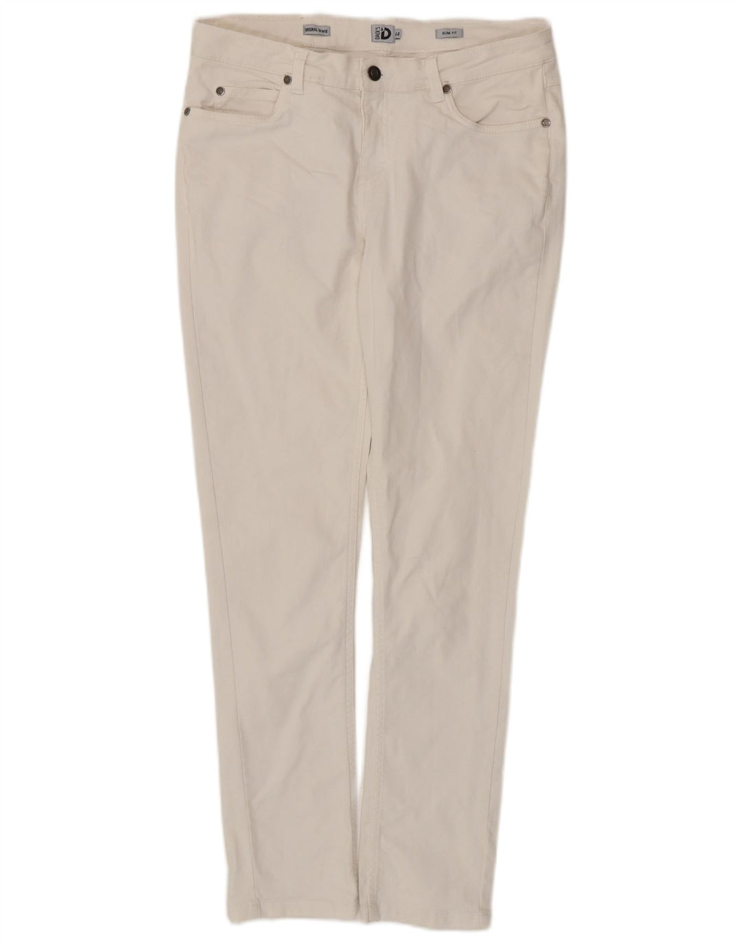 DACK'S Damskie jeansy slim IT 44 Medium W32 L28 Biała bawełna