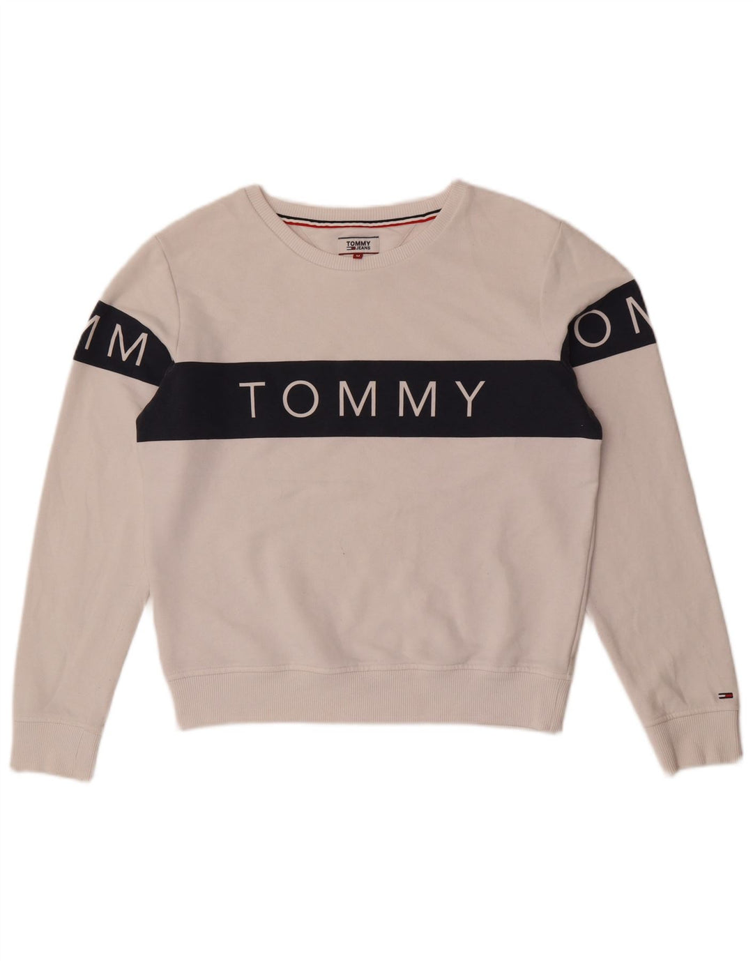 Damska bluza dresowa Tommy Hilfiger UK 14 w kolorze średniej bieli