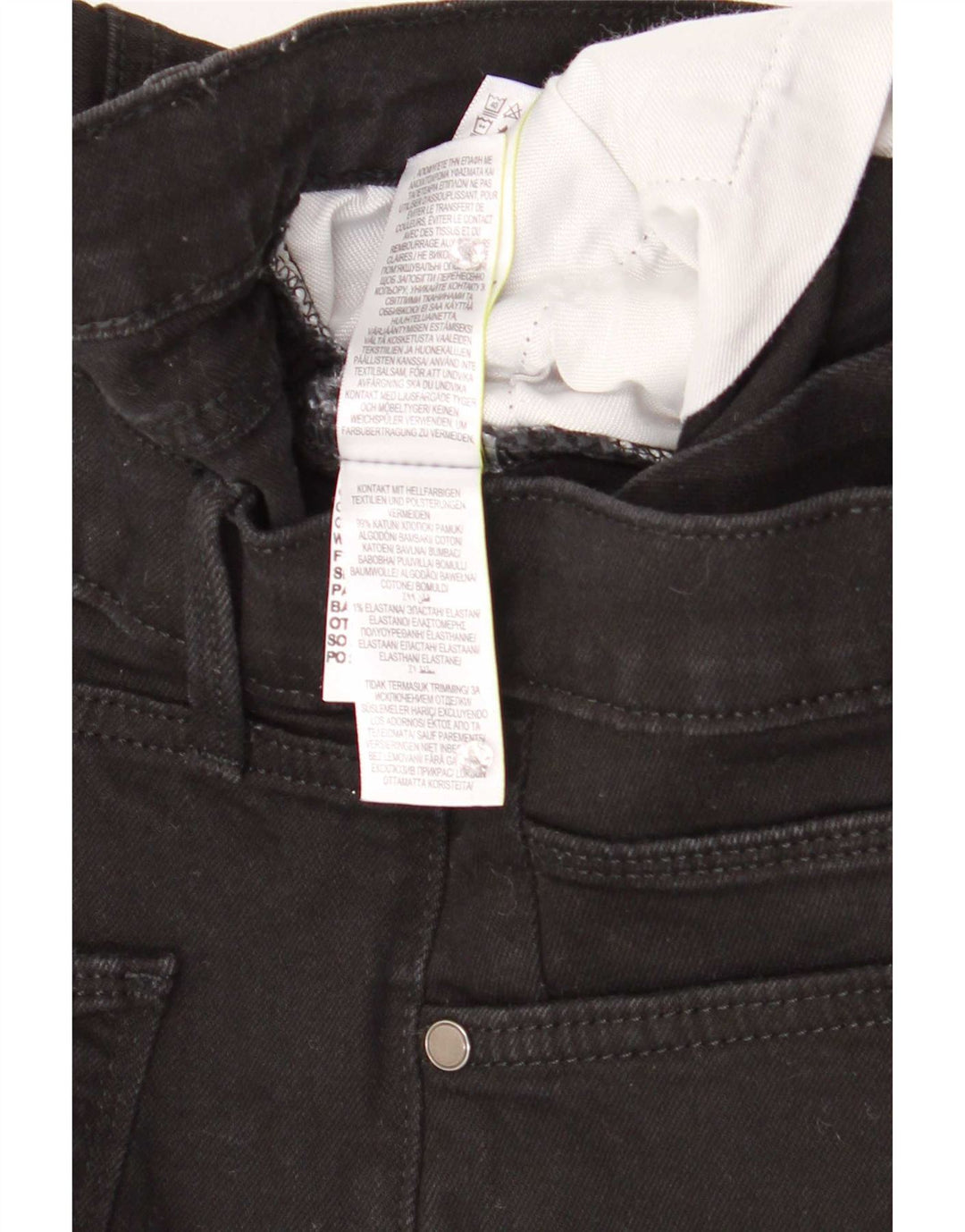 Marks & Spencer Męskie jeansy slim W34 L29 Czarne bawełniane
