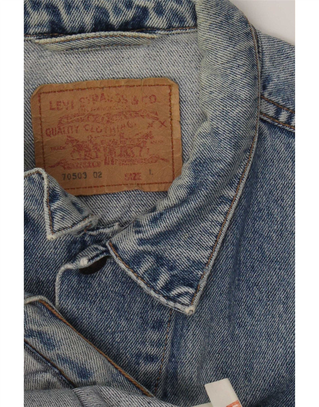 Męska kurtka dżinsowa Levi's UK 40, duża, niebieska, bawełniana
