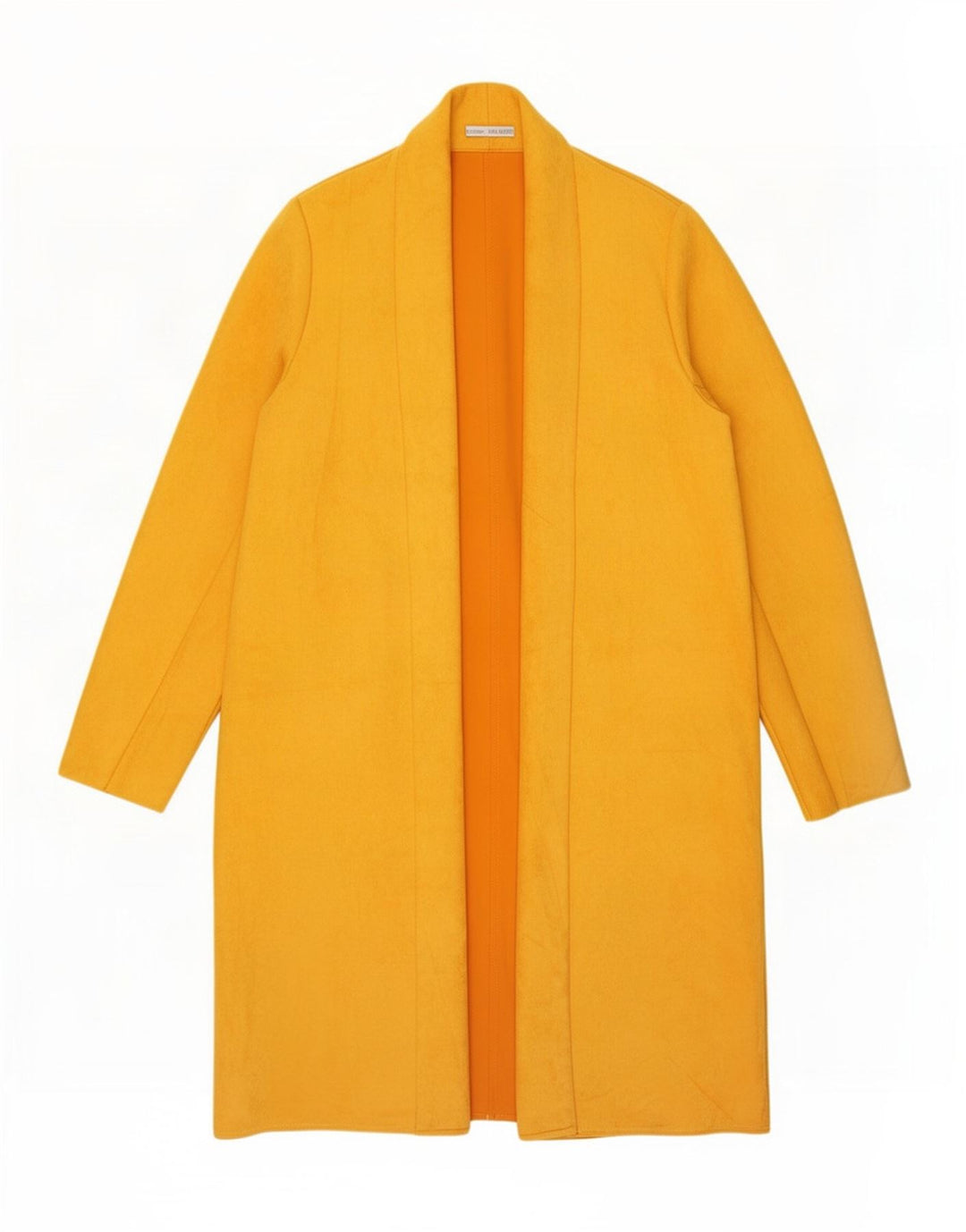 Otwarty płaszcz damski Zara UK 18 XL, żółty poliester