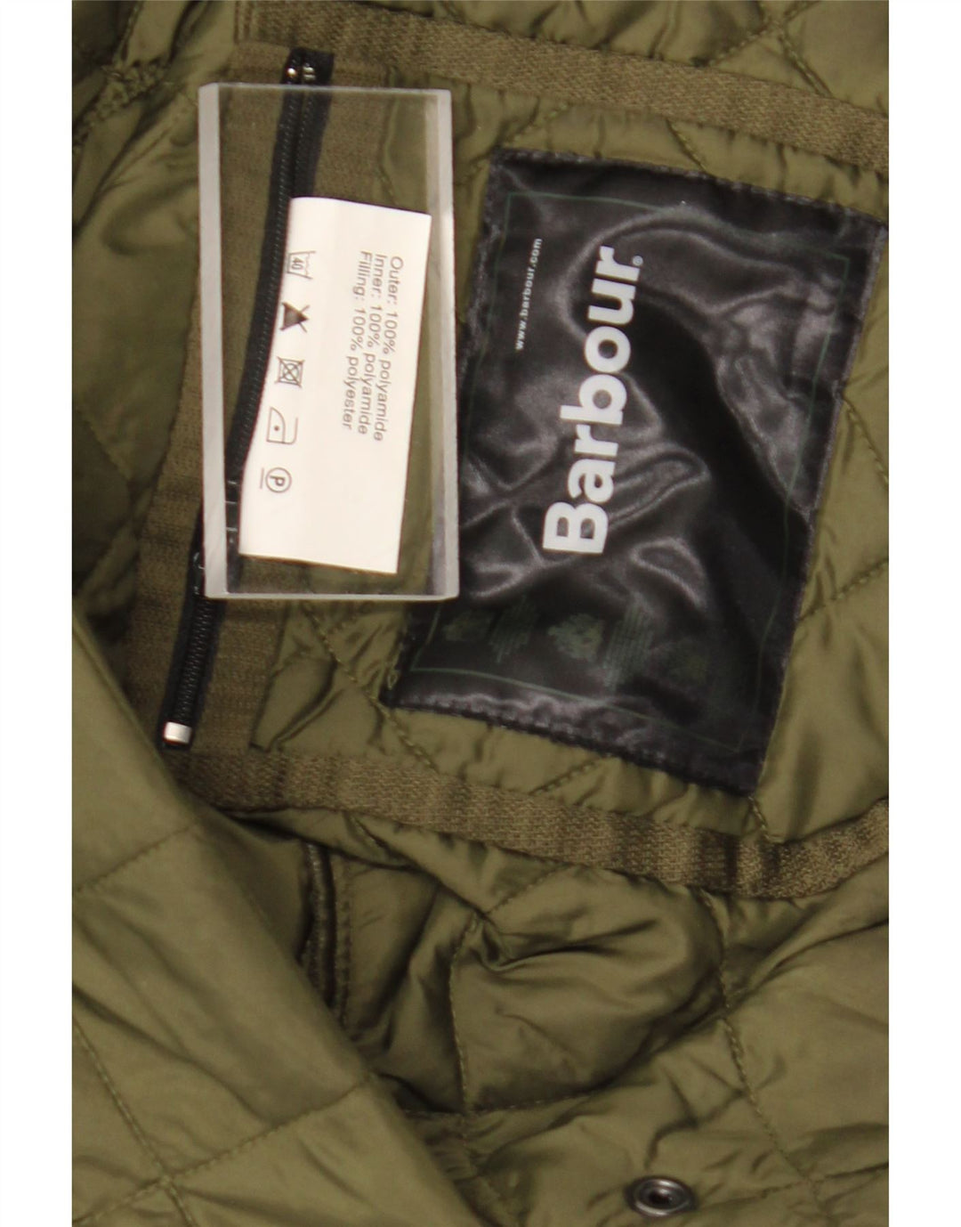 Męska pikowana kurtka Barbour UK 42 XL Zielony poliester