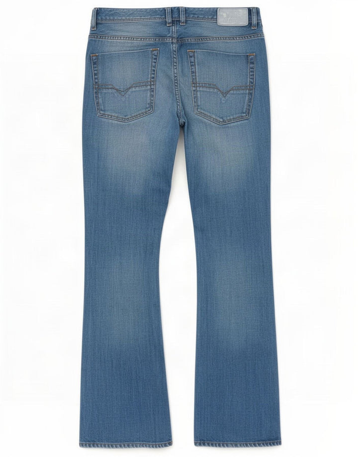 Diesel Męskie Zatiny Regular Fit Bootcut Jeansy W33 L30 Niebieska bawełna