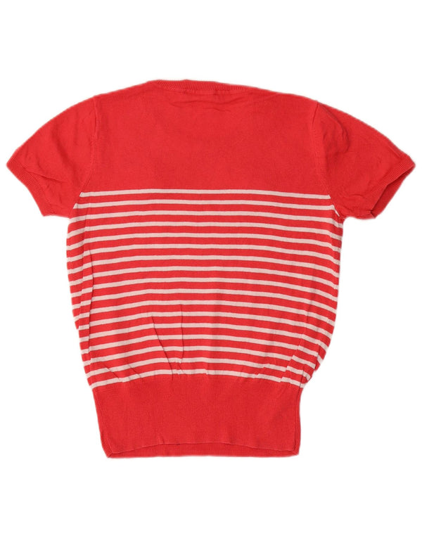 Damski sweter Oasis z graficznym wycięciem pod szyją, UK 6 XS, w czerwone paski