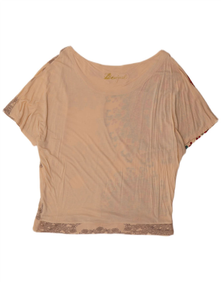 Damska bluzka Desigual Batwing Top UK 12 Medium Off White Floral