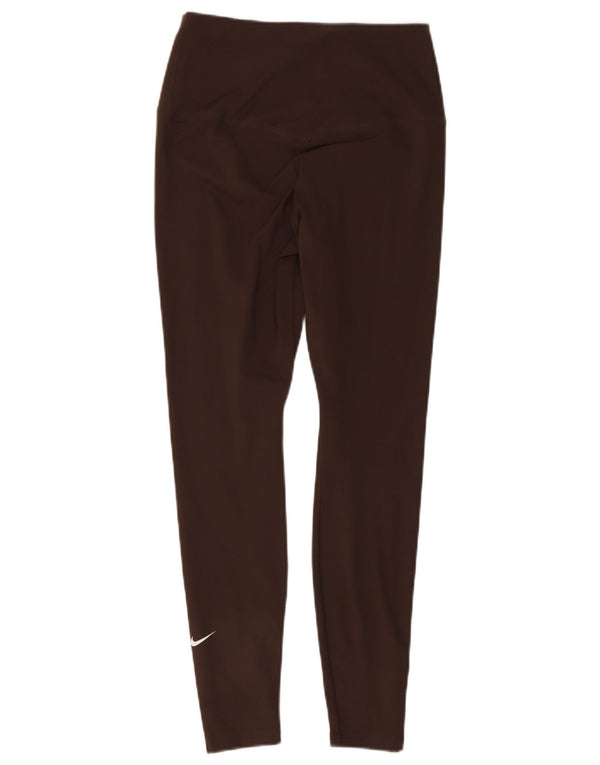 Damskie legginsy Nike Dri Fit UK 12, średni brązowy poliester