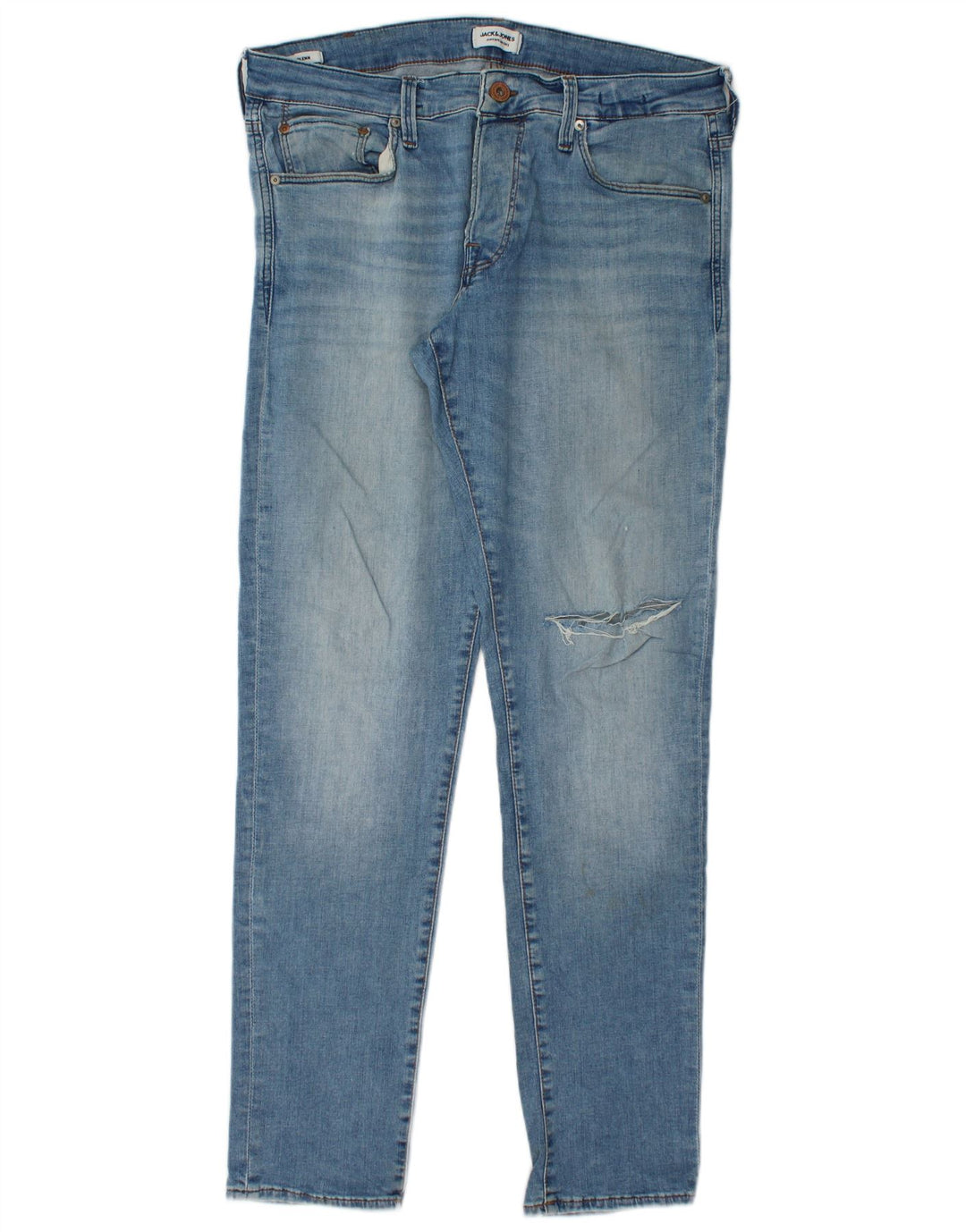 JACK & JONES Męskie jeansy GLENN Slim W33 L32 Niebieskie bawełniane