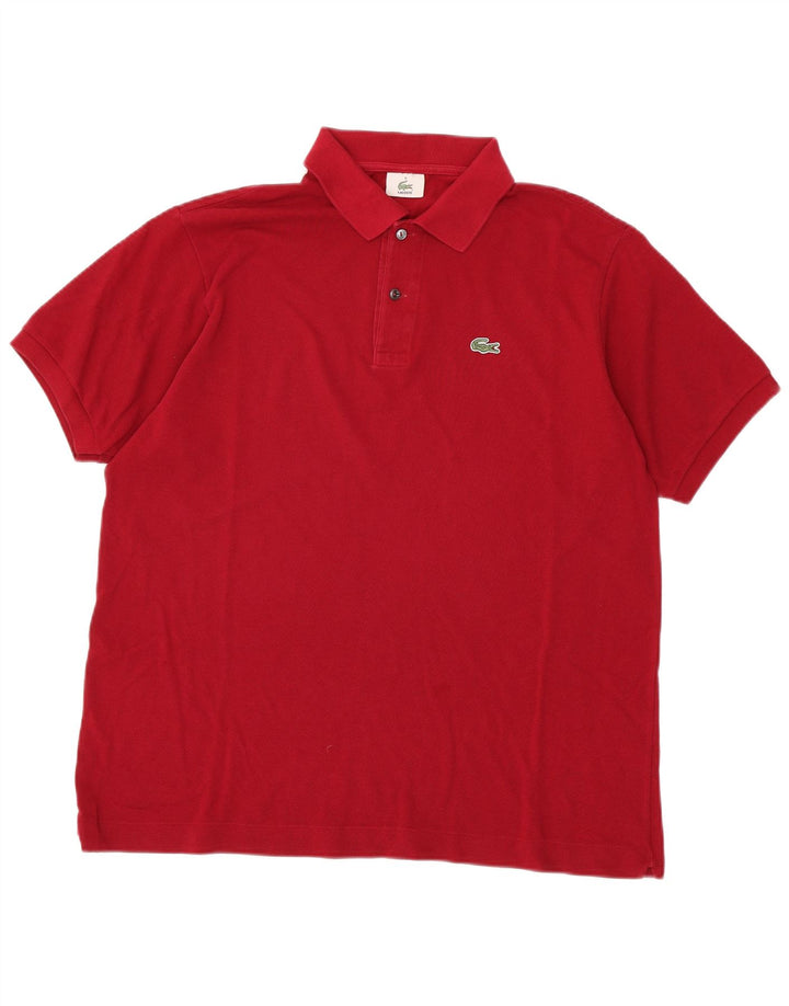 Męska koszulka polo LACOSTE, rozmiar 6 XL, czerwona, bawełniana