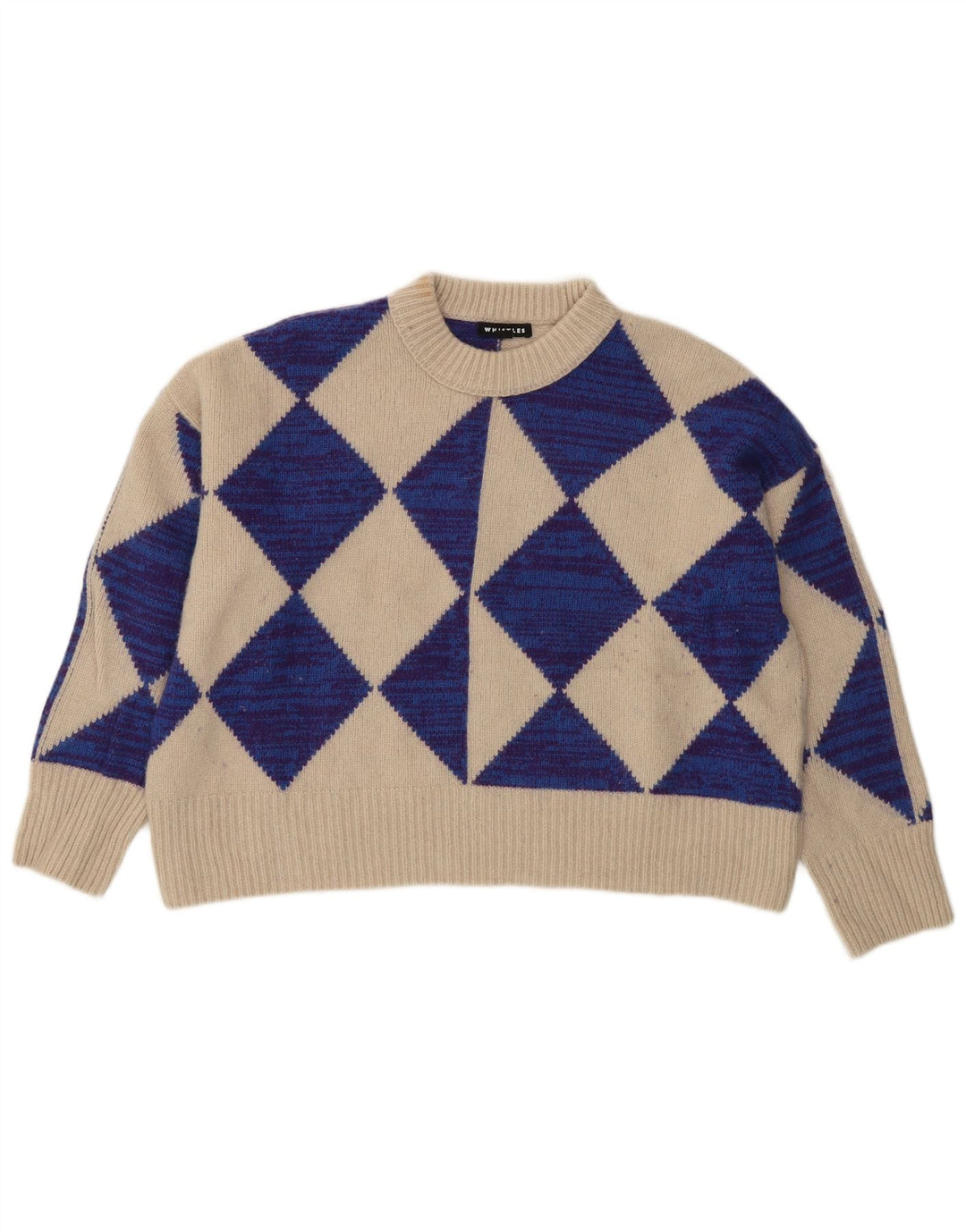 Whistle damski sweter z okrągłym dekoltem, UK 10, mała, beżowa wełna