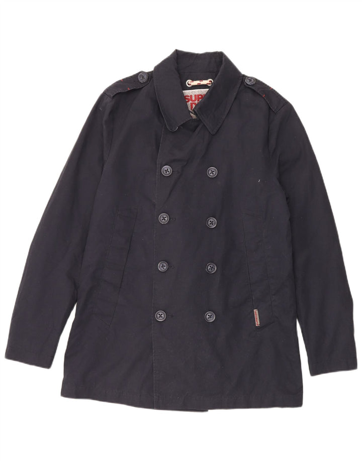 Płaszcz męski Superdry Pea Coat UK 40, duży, granatowy, bawełniany