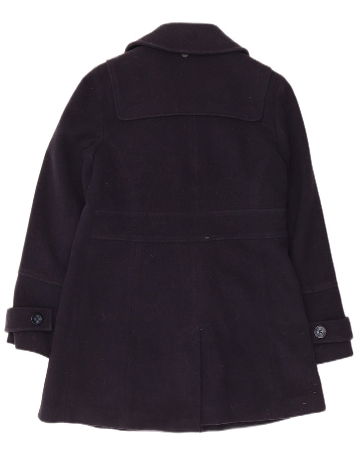 Dwurzędowy płaszcz damski Monsoon UK 8, mały, granatowy, wełniany