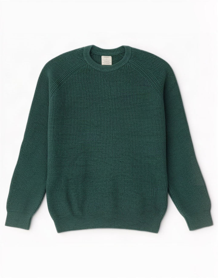 Marks & Spencer Męski sweter z okrągłym dekoltem XL, zielony poliamid