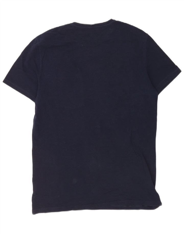 T-shirt męski Benetton, duży, granatowy, bawełniany
