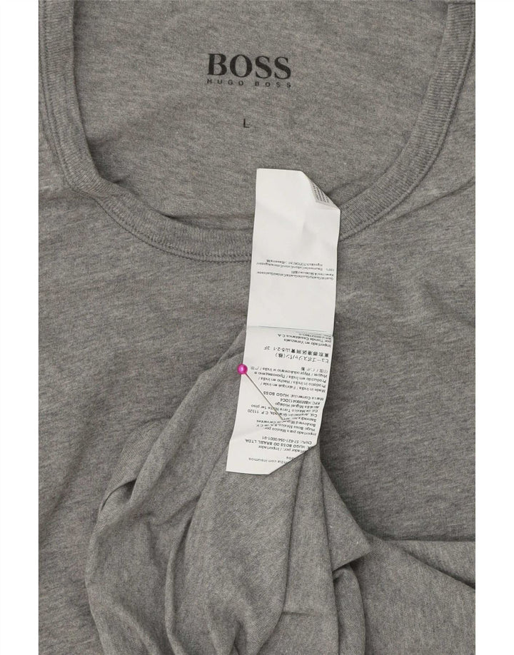 Męska koszulka Hugo Boss, duża, szara, bawełniana