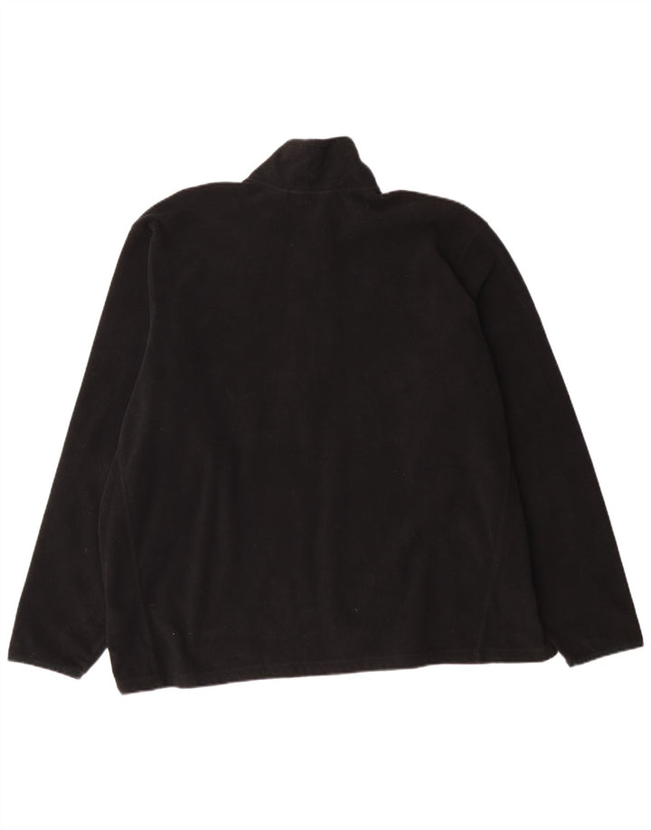 Męski sweter polarowy Eddie Bauer z zamkiem błyskawicznym, 2XL, czarny poliester