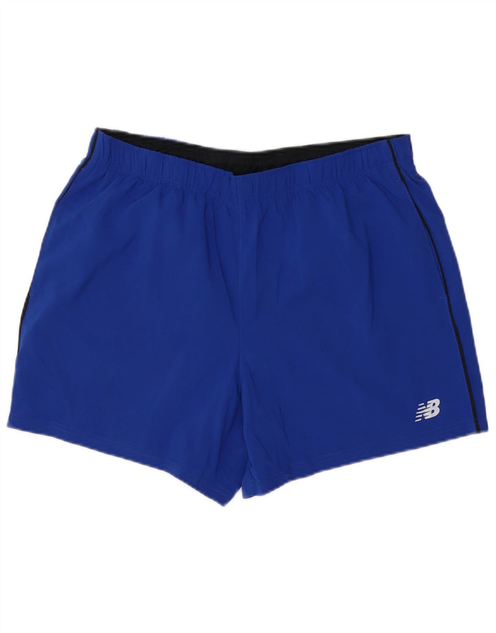 Męskie spodenki sportowe New Balance, duże, niebieskie, z poliestru
