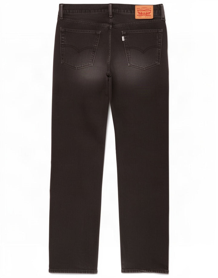 Męskie dżinsy Levi's 514 Straight W36 L32 Czarna bawełna