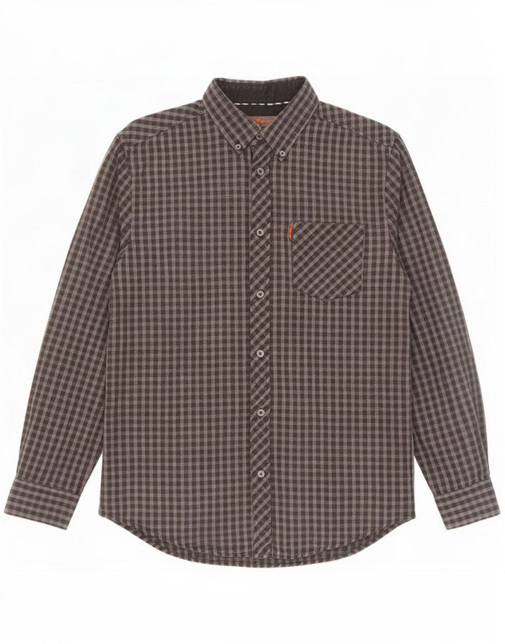 Koszula męska Ben Sherman, duża, szara, bawełniana kratka