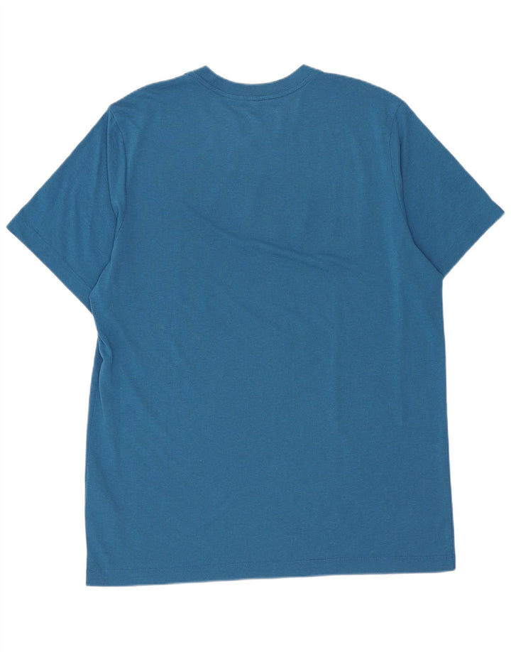 Męski T-shirt Nike Dri Fit z grafiką, średni niebieski poliester