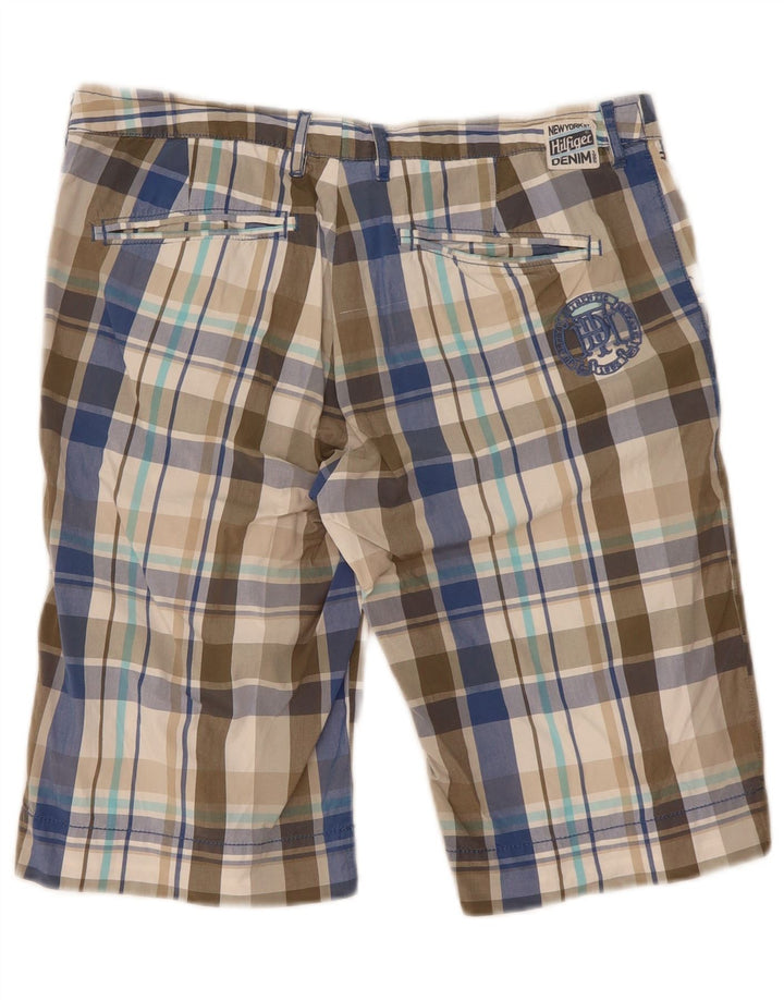 Męskie spodenki Chino Tommy Hilfiger W34, duże, wielokolorowe, bawełniane w kratę