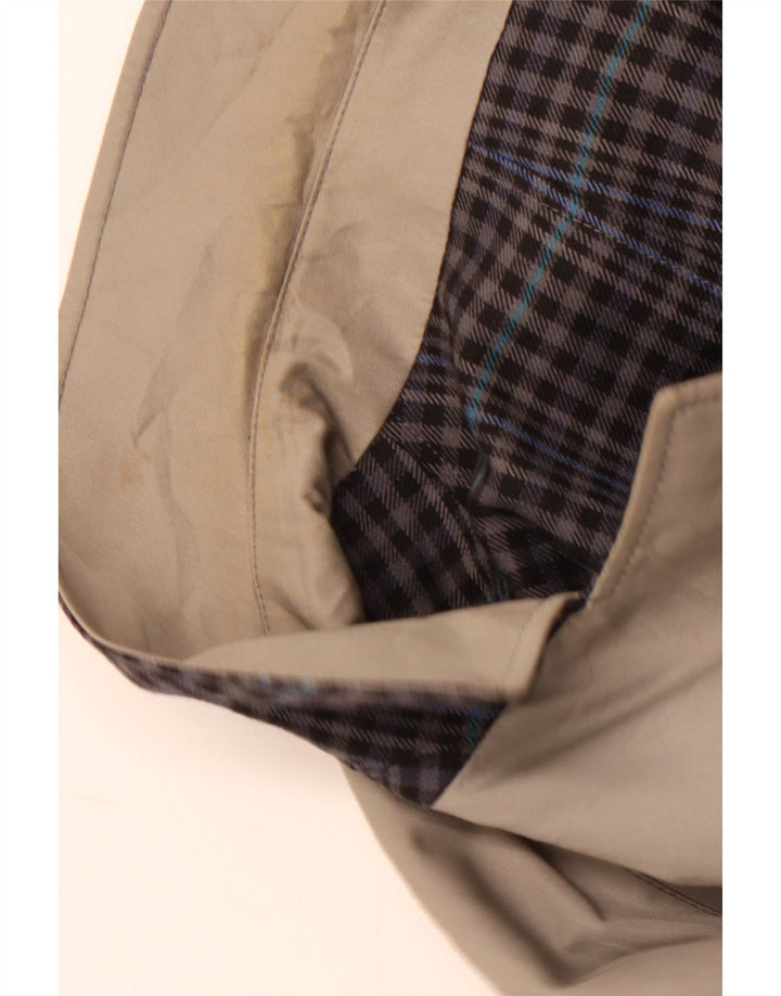 Dwustronny trencz męski DIOLEN UK 40, duży, szary, poliester w kratę