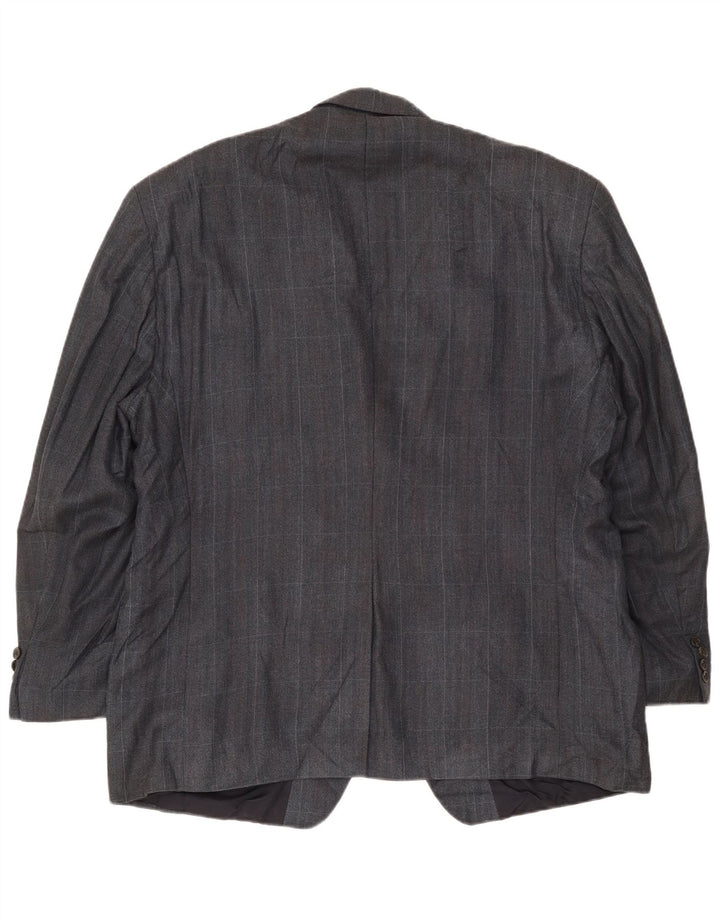 Męska marynarka zapinana na 2 guziki Chaps UK 42 XL Granatowa kratka
