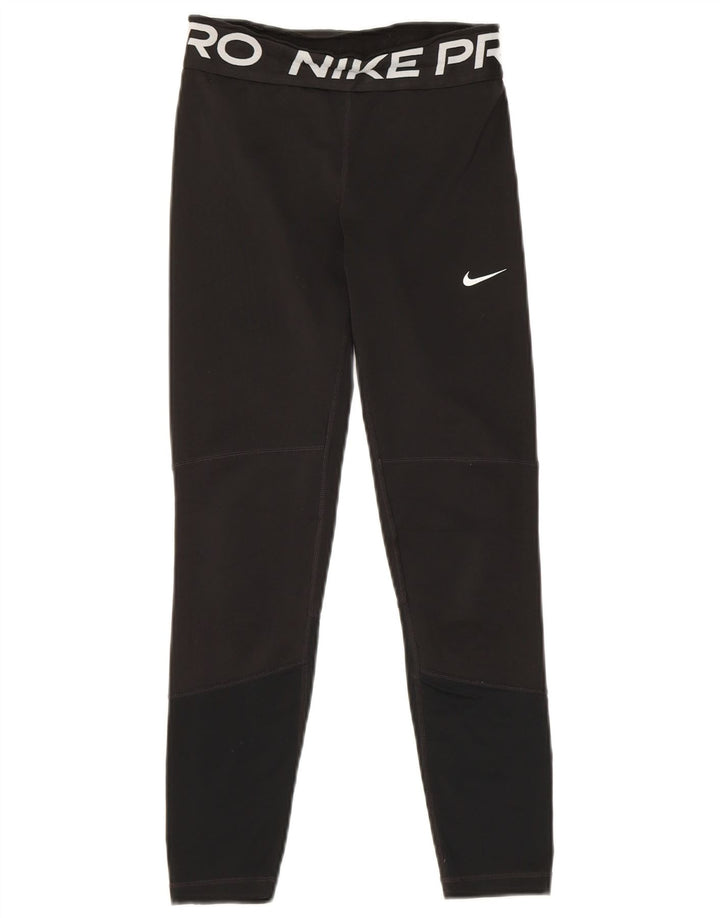 Chłopięce legginsy Nike Dri Fit z grafiką 10-11 lat, średni czarny kolor