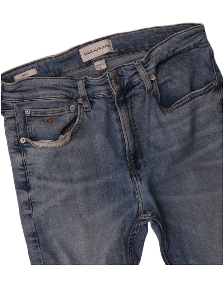 Damskie jeansy skinny CALVIN KLEIN W32 L32 Niebieskie, bawełniane