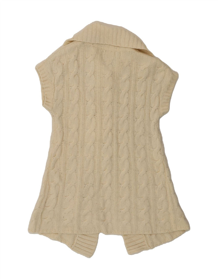 EDDIE BAUER Womens Short Sleeve Cardigan Sweater UK 14 Medium Off White Vintage Eddie Bauer and Second-Hand Eddie Bauer from Messina Hembry 