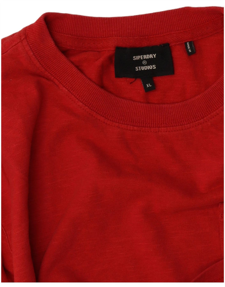 Męski T-shirt Superdry o regularnym kroju, XL, czerwony