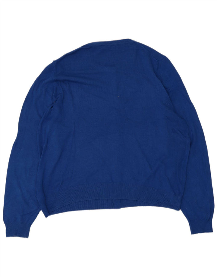 Marks & Spencer Damski sweter kardigan UK 20 2XL Niebieska wiskoza