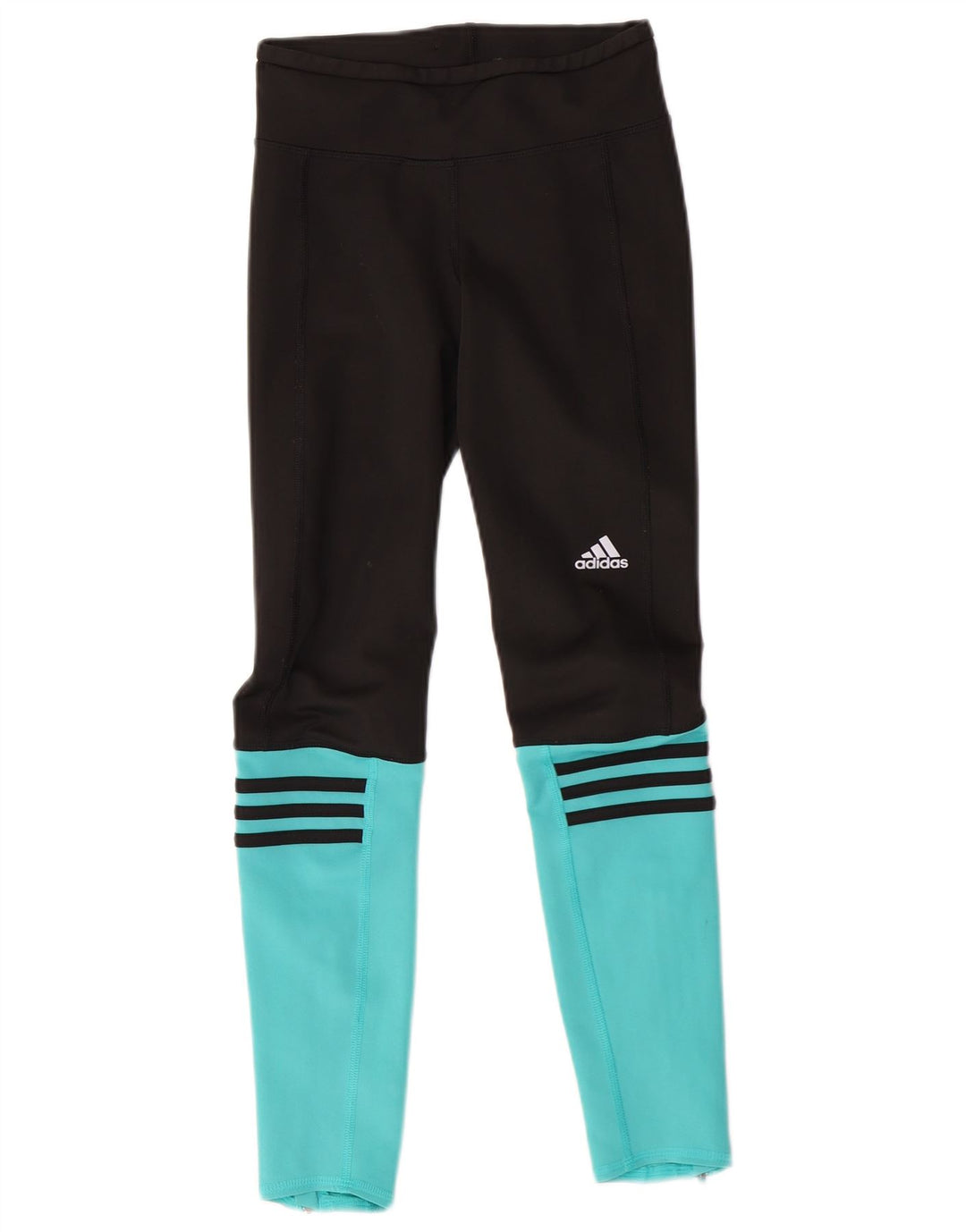 Damskie legginsy ADIDAS Climalite UK 0/2 2XS Czarny poliester z blokami kolorów