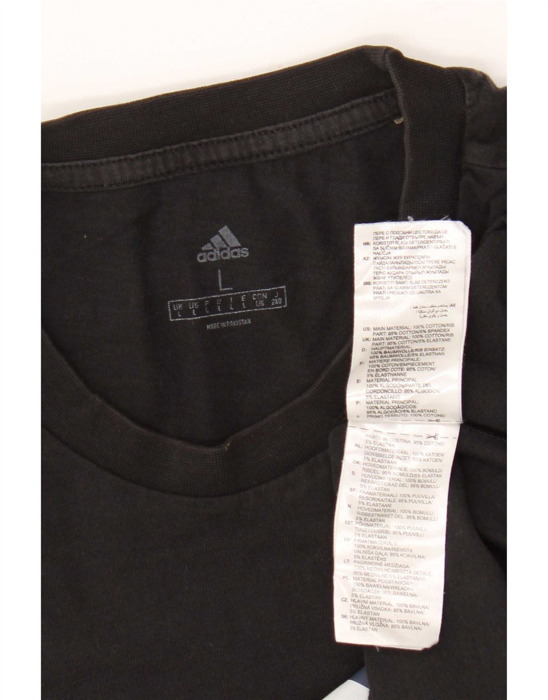 Męska koszulka z grafiką Adidas, duża, czarna, bawełniana
