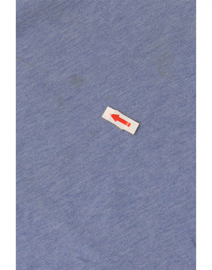 Męska koszulka polo KAPPA z długim rękawem, duża, niebieska, bawełniana