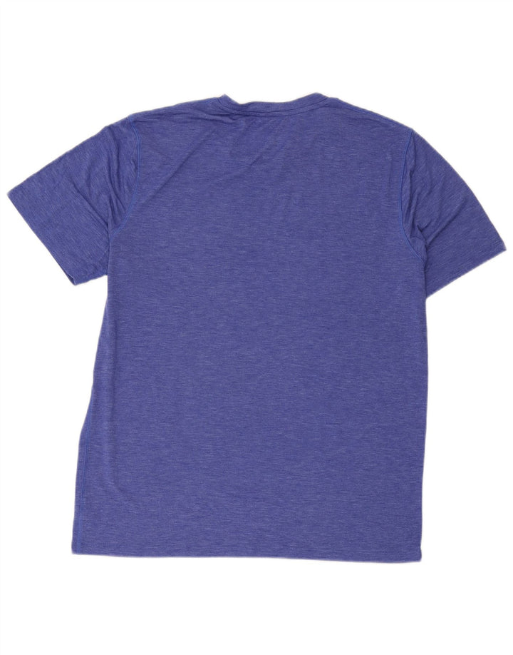 T-shirt męski Champion, duży, niebieski, nakrapiany poliester