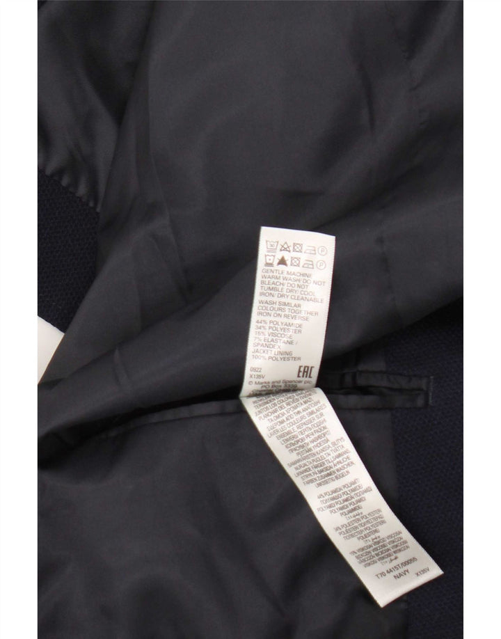 Marks & Spencer Męska marynarka zapinana na 2 guziki UK 50 5XL Granatowa, poliamidowa