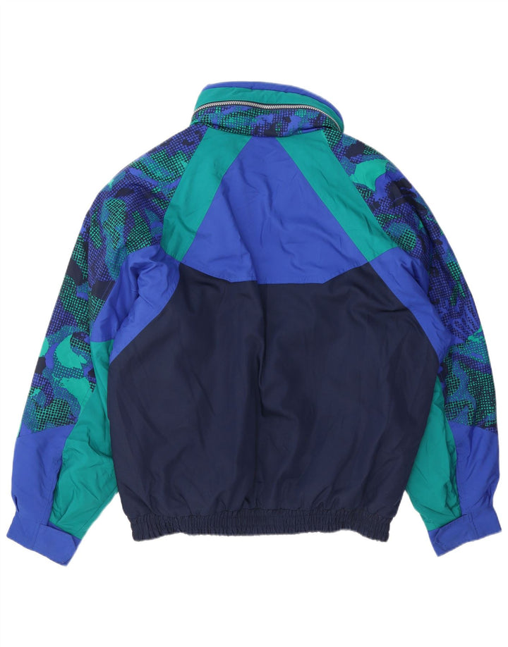 Męska kurtka narciarska FILA o luźnym kroju z kapturem IT 50, średni granat, blok kolorów