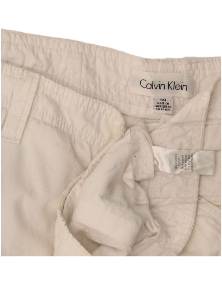 Męskie spodenki cargo Calvin Klein W40 XL, biała bawełna